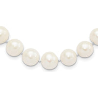 Sterling Silver Rhodium-Plated 24" Necklace with 10-11mm White Freshwater Cultured Pearls by Monteluci Fine Jewelry