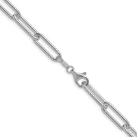 Sterling Silver Rhodium-Plated 24" Paperclip Chain Necklace by Lumare Gioia
