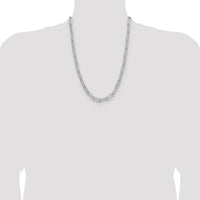 Sterling Silver Rhodium-Plated 24" Paperclip Chain Necklace by Lumare Gioia