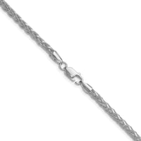 Sterling Silver Rhodium-Plated 26" 3.5mm Diamond-Cut Square Spiga Chain by Lumare Gioia