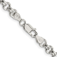 Sterling Silver Rhodium-Plated 26" 5mm Rolo Chain Necklace by Lumare Gioia
