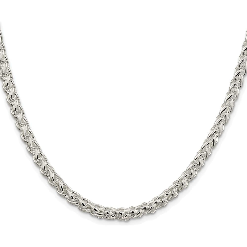 Sterling Silver Rhodium-Plated 26" 5mm Spiga Chain Necklace by Lumare Gioia