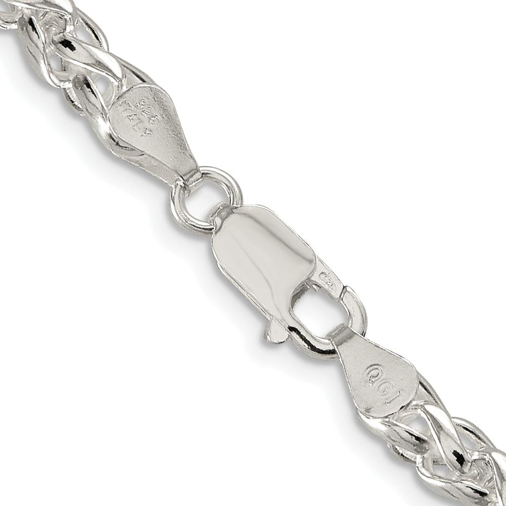 Sterling Silver Rhodium-Plated 26" 5mm Spiga Chain Necklace by Lumare Gioia
