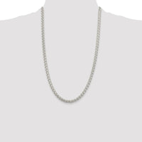 Sterling Silver Rhodium-Plated 26" 5mm Spiga Chain Necklace by Lumare Gioia