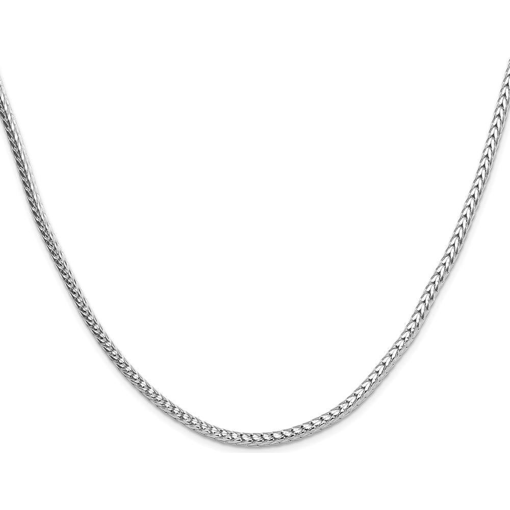 Sterling Silver Rhodium-Plated 26" Diamond-Cut Round Franco Chain - 3.4mm Width by Lumare Gioia