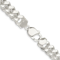 Sterling Silver Rhodium-Plated 26" Polished Domed Curb Chain - 10.7mm Width by Lumare Gioia