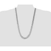 Sterling Silver Rhodium-Plated 28" 11mm Curb Chain Necklace by Lumare Gioia