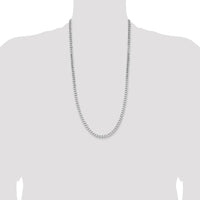 Sterling Silver Rhodium-Plated 28" 5.7mm Curb Chain Necklace by Lumare Gioia