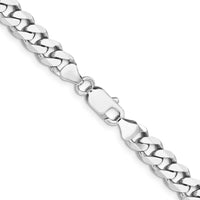 Sterling Silver Rhodium-Plated 28" 7.5mm Curb Chain Necklace by Lumare Gioia