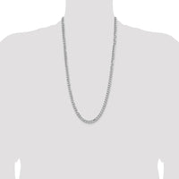 Sterling Silver Rhodium-Plated 28" Polished Curb Chain 7mm by Lumare Gioia