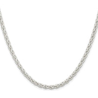 Sterling Silver Rhodium-Plated 28" Spiga Chain - 3.7mm Width by Lumare Gioia
