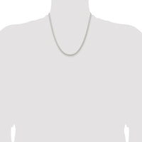 Sterling Silver Rhodium-Plated 3.7mm Round Spiga Chain Necklace - 20 Inches by Lumare Gioia