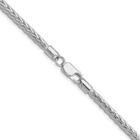 Sterling Silver Rhodium-Plated 30" 3.8mm Diamond-Cut Franco Chain by Lumare Gioia