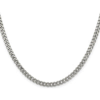 Sterling Silver Rhodium-Plated 30" 4.5mm Curb Chain with Lobster Clasp by Lumare Gioia