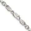 Sterling Silver Rhodium-Plated 30" 4mm Diamond-Cut Rolo Chain Necklace by Lumare Gioia