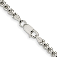 Sterling Silver Rhodium-Plated 30" Box Chain Necklace - 3.6mm Width by Lumare Gioia