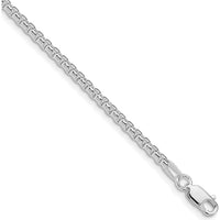 Sterling Silver Rhodium-Plated 30" Box Chain Necklace - Polished Finish by Lumare Gioia