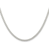 Sterling Silver Rhodium-Plated 30" Box Chain Necklace - Polished Finish by Lumare Gioia