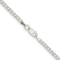 Sterling Silver Rhodium-Plated 30" Box Chain Necklace - Polished Finish by Lumare Gioia