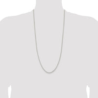 Sterling Silver Rhodium-Plated 30" Box Chain Necklace - Polished Finish by Lumare Gioia