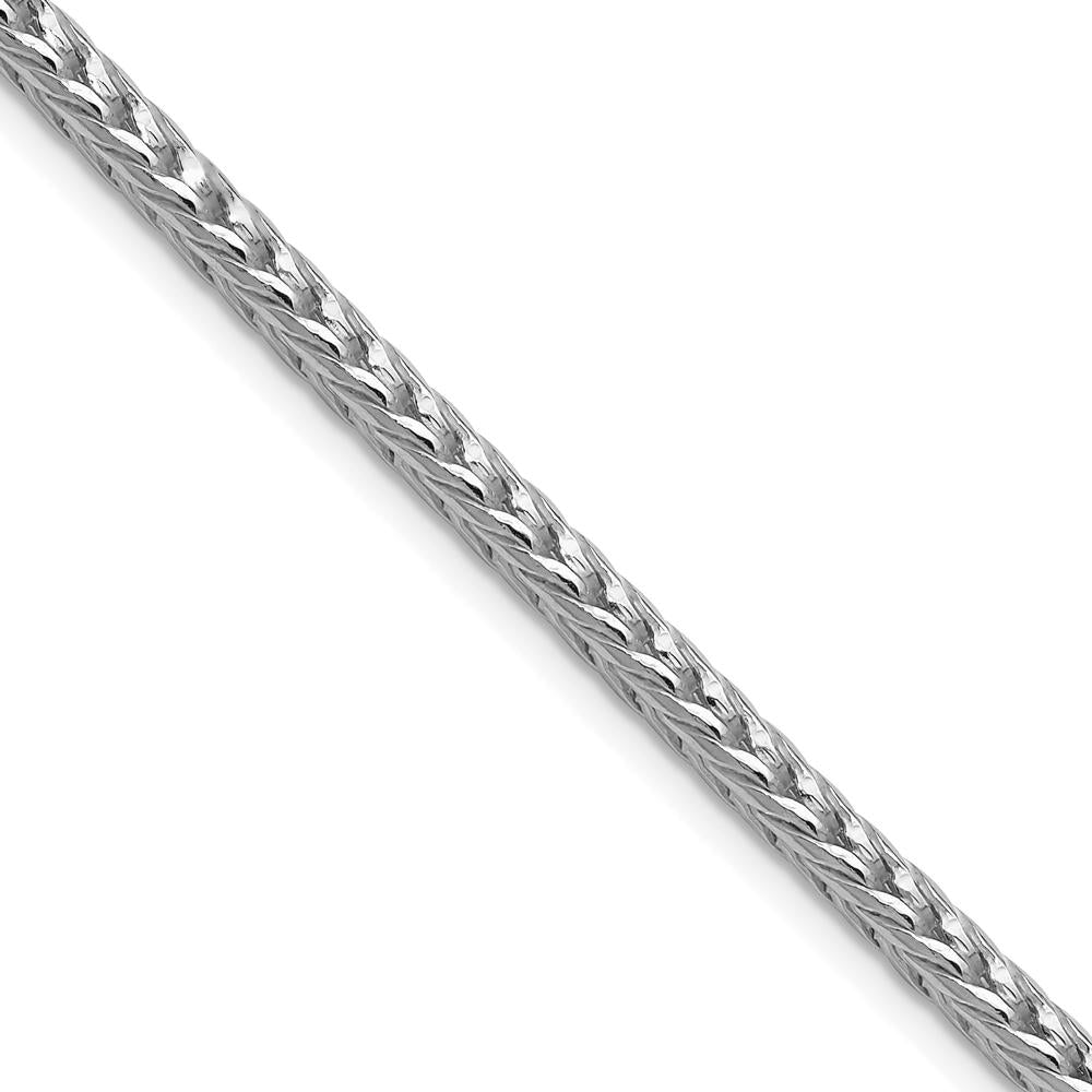 Sterling Silver Rhodium-Plated 30" Diamond-Cut Franco Chain - 3.4mm Width by Lumare Gioia