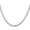 Sterling Silver Rhodium-Plated 36" 4.75mm Polished Rolo Chain with Lobster Clasp by Lumare Gioia