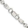 Sterling Silver Rhodium-Plated 36" 4.75mm Polished Rolo Chain with Lobster Clasp by Lumare Gioia