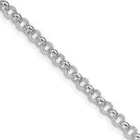 Sterling Silver Rhodium-Plated 36" Rolo Chain - 4mm Links by Lumare Gioia