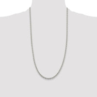 Sterling Silver Rhodium-Plated 4.5mm Cable Chain Necklace - 28 Inches by Lumare Gioia