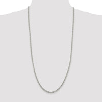 Sterling Silver Rhodium-Plated 4.5mm Cable Chain Necklace - 30 inches by Lumare Gioia