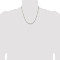 Sterling Silver Rhodium-Plated 4.5mm Solid Rope Chain Necklace - 20 inches by Lumare Gioia