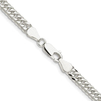 Sterling Silver Rhodium-Plated 4.8mm Double Diamond-Cut Curb Chain - 20 inches by Lumare Gioia