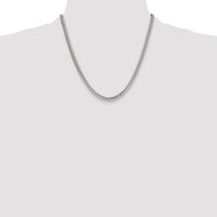 Sterling Silver Rhodium-Plated 4.8mm Double Diamond-Cut Curb Chain - 20 inches by Lumare Gioia