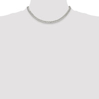 Sterling Silver Rhodium-Plated 5.7mm Double Diamond-Cut Curb Chain - 16" by Lumare Gioia