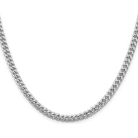 Sterling Silver Rhodium-Plated 5mm Domed Curb Chain with Diamond-Cut Sides - 20" by Lumare Gioia