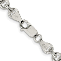Sterling Silver Rhodium-Plated 6.1mm Cable Chain Necklace - 20 inches by Lumare Gioia
