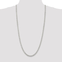 Sterling Silver Rhodium-Plated 6.1mm Cable Chain Necklace - 30 inches by Lumare Gioia