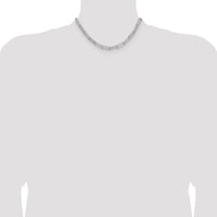 Sterling Silver Rhodium-Plated 6.5mm Paperclip Chain Necklace - 16 Inches by Lumare Gioia
