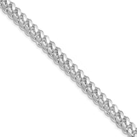 Sterling Silver Rhodium-Plated 7.0mm Polished Domed Curb Chain - 24 Inches by Lumare Gioia