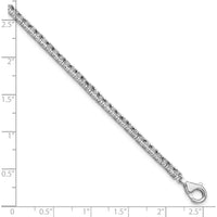 Sterling Silver Rhodium-Plated 7" Tennis Bracelet with Natural Diamonds - 0.20 Carat Total Diamond Weight by Lumare Gioia