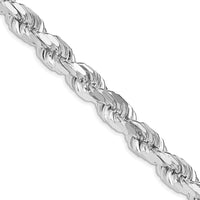 Sterling Silver Rhodium-Plated 9.0mm Diamond-Cut Rope Chain - 30 Inches by Lumare Gioia