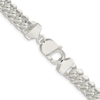 Sterling Silver Rhodium-Plated 9mm Polished Domed Curb Chain - 20 inches by Lumare Gioia