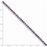 Sterling Silver Rhodium-Plated Amethyst Bracelet with 5.0 Carats Total Amethyst Weight by Lumare Gioia