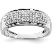 Sterling Silver Rhodium-Plated Diamond Band with 91 Round Diamonds - 0.230 Carat Total Diamond Weight by Lumare Gioia