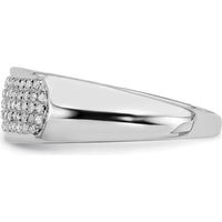 Sterling Silver Rhodium-Plated Diamond Band with 91 Round Diamonds - 0.230 Carat Total Diamond Weight by Lumare Gioia