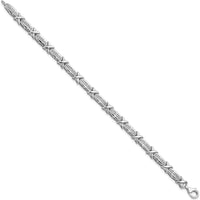 Sterling Silver Rhodium-Plated Diamond Bracelet - 0.33 Carat Total Diamond Weight by Lumare Gioia