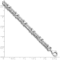Sterling Silver Rhodium-Plated Diamond Bracelet - 0.33 Carat Total Diamond Weight by Lumare Gioia