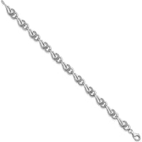 Sterling Silver Rhodium-Plated Diamond Bracelet with 0.2 Carat Total Diamond Weight by Lumare Gioia