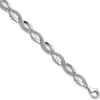 Sterling Silver Rhodium-Plated Diamond Bracelet with 0.25 Carat Natural Diamonds by Lumare Gioia