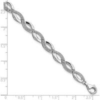 Sterling Silver Rhodium-Plated Diamond Bracelet with 0.25 Carat Natural Diamonds by Lumare Gioia